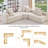 Modular L Shaped Sectional Sofa,Convertible Compressed Couch