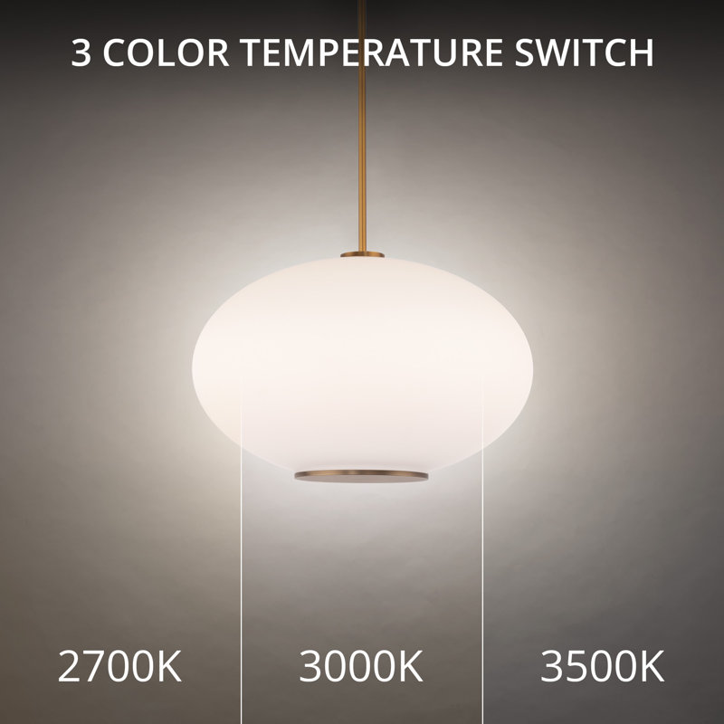 Illusion 1 - Light LED Pendant, Aged Brass, 2700
