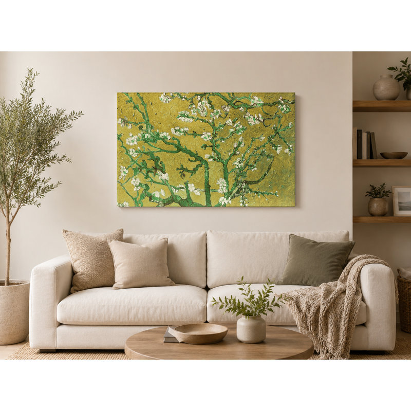 Almond Blossoms (1890) - Art mural sur toile paysage, 18" W x 12" H