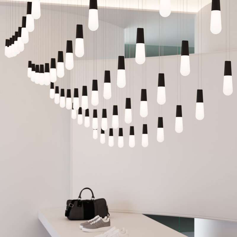 Suspenders® 40 - Light LED Chandelier, Satin Black
