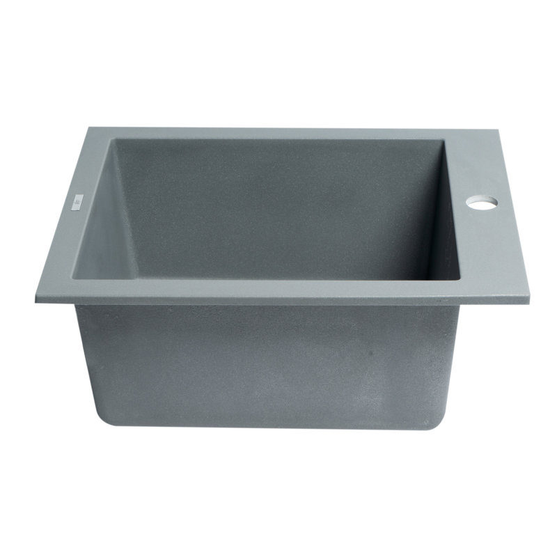 Évier de cuisine rectangulaire à montage sur plan 19,88 po x l 16,13 po, Titane