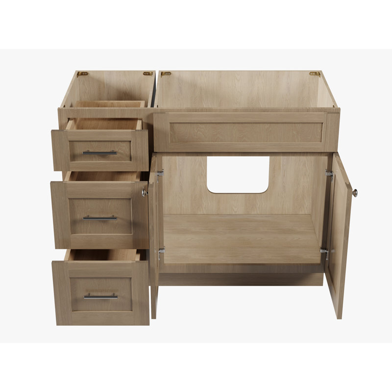 Meuble-lavabo simple 45 po avec tiroir Disar, Chêne naturel