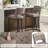 Modern Counter Height Barstools with Cutout Back, Comfy Faux Leather Kitchen Island Stool with Metal Frame, Set of 2-1080539059