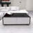 Smart Coffee Table with Dual Refrigerated Drawers Bluetooth Speakers RGB Lighting and Wireless Charging-86163891