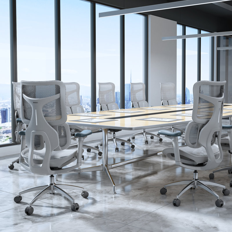Ergonomic Office Chair with Independent Backrest, Light Gray