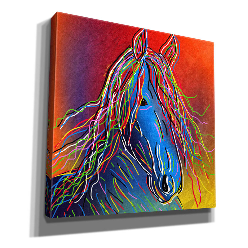 «New» par Mark Ashkenazi, art mural sur toile, H 37 po x l 37 po x P 1,5 po