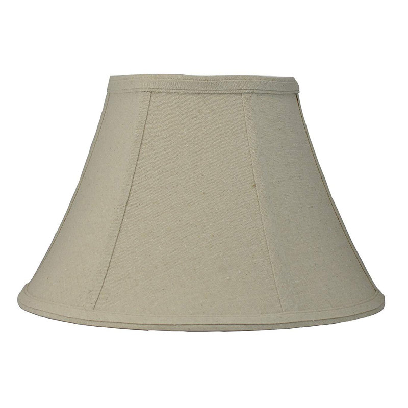 Abat-jour cloche en lin gris, H 9 po x l 16 po x P 16 po