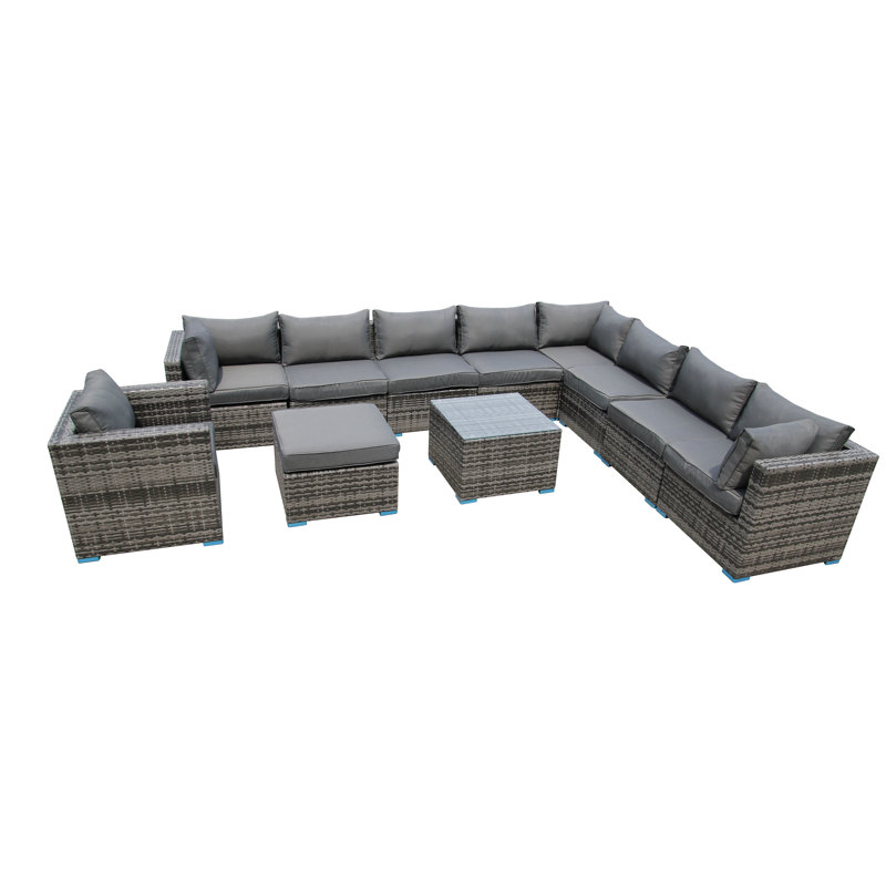 The Wiltshire 9 Seater Set With Single Seater, Grey
