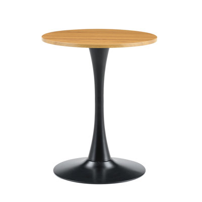 23.6" Circle Tulip Table with Thickened Tabletop & Metal Pedestal