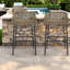 Tabourets de bar confortables, ensemble moderne en fer et corde pour la cuisine de patio
