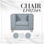 Chaise en chenille sarcelle clair et finition blanche Saree