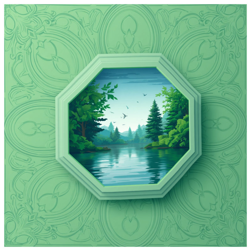 Rideaux octogonaux octogonaux, 1 pièce, 50 po x 80 po - 1 panneau, Transparent