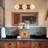 3-Light Wood Flush Mount