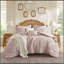 Ensemble d'édredon en jacquard sculpté 5 pièces pour lit double / grand 5 pièces, rose-134084136