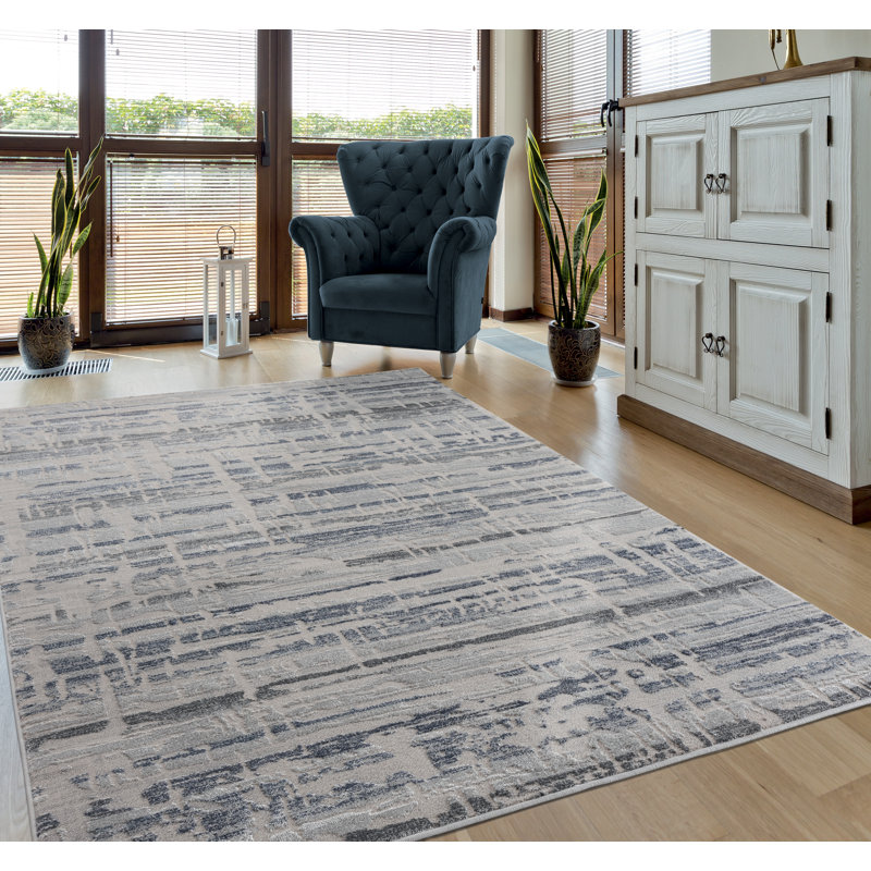 Tapis gris Emmeline, Rectangle 12 pi 6 po x 15 pi