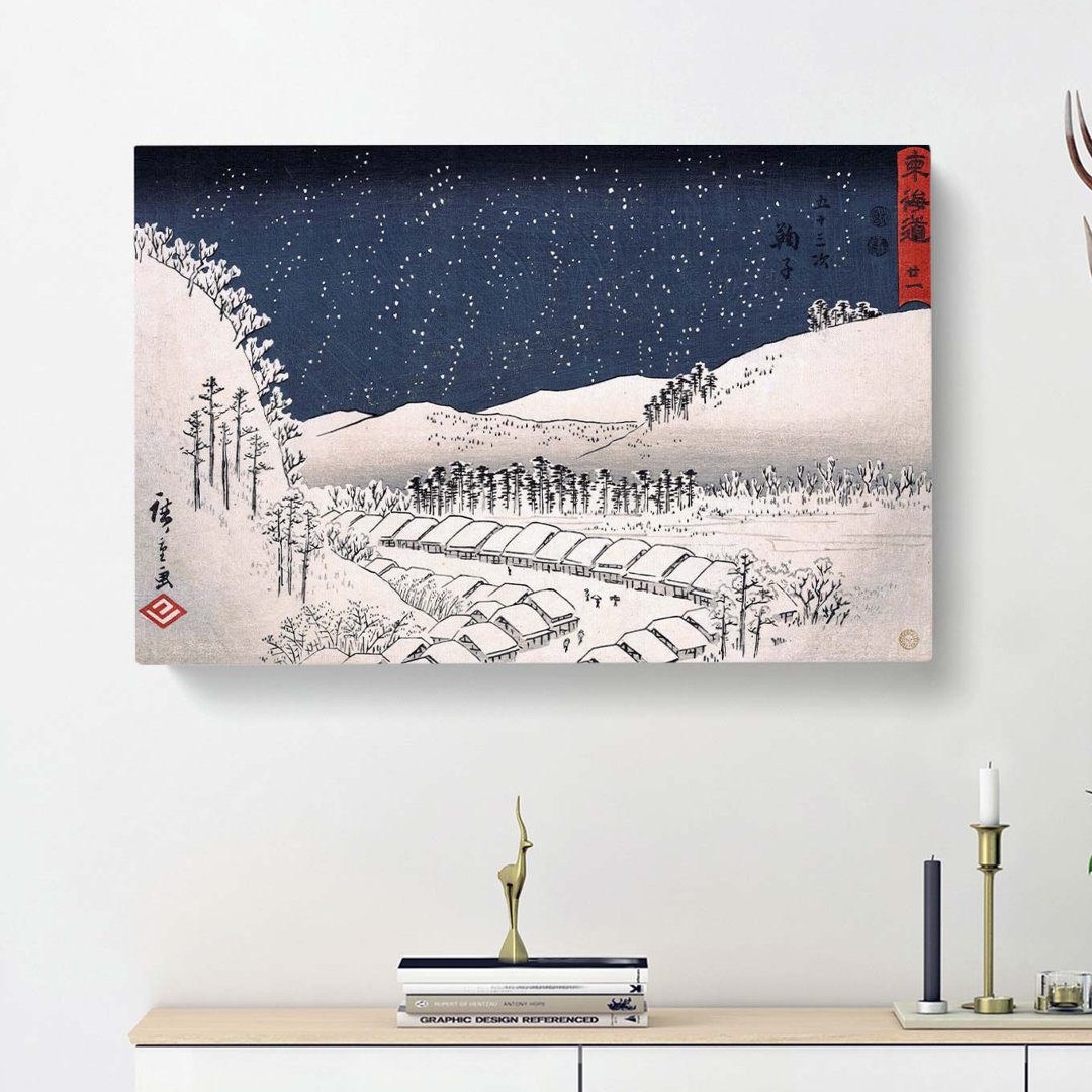 Mariko In The Snow by Utagawa Hiroshige - Wrapped Canvas