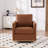 Wide Upholstered Swivel Armchair-2051615732