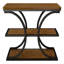 Table de bout à 3 niveaux et table d'appoint en bois avec rangement