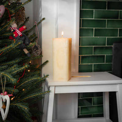 Nicola Spring - Square Vanilla Pillar Candle