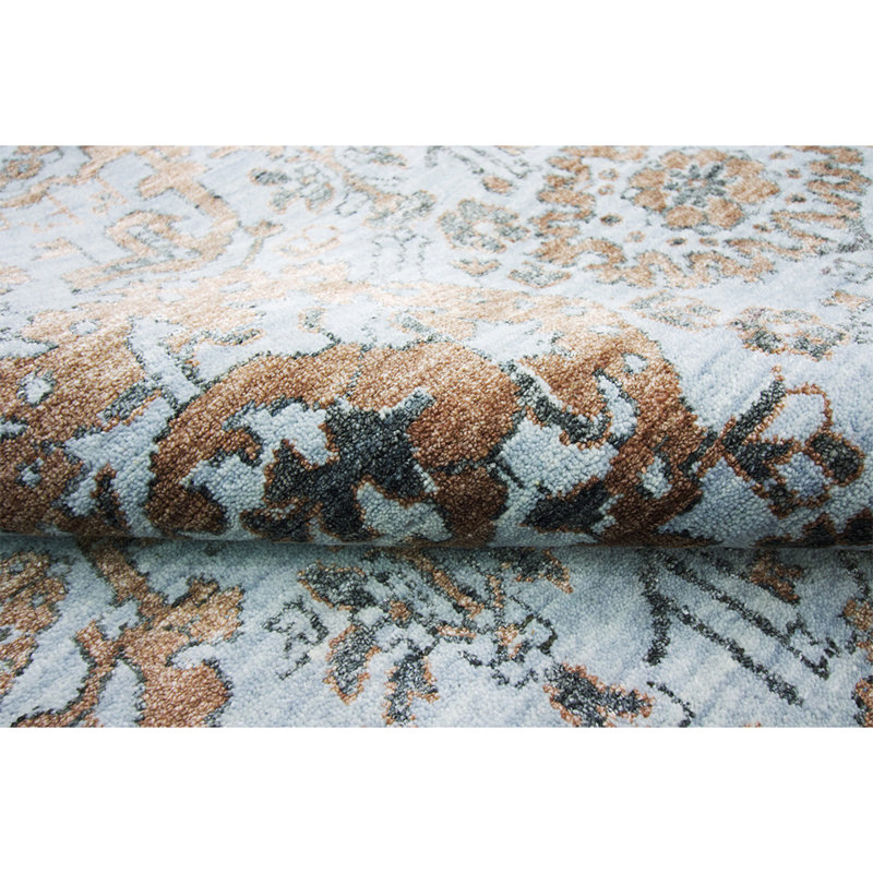 Floral Area Rug in Brown, Rectangle 10' x 14'