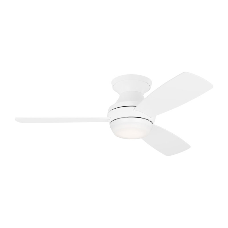 Rivers Ceiling Fan with LED Lights, Matte White, 52 inches