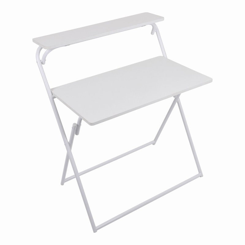 Metal Base Computer Desk, White, White