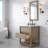 Oakman 30" Carrara White Marble Countertop Bath Vanity in Gray Oak with Mirror