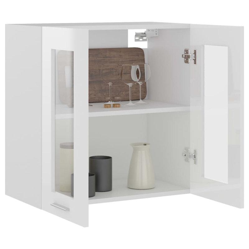 Hanging Glass Cabinet Lyon, Gloss White