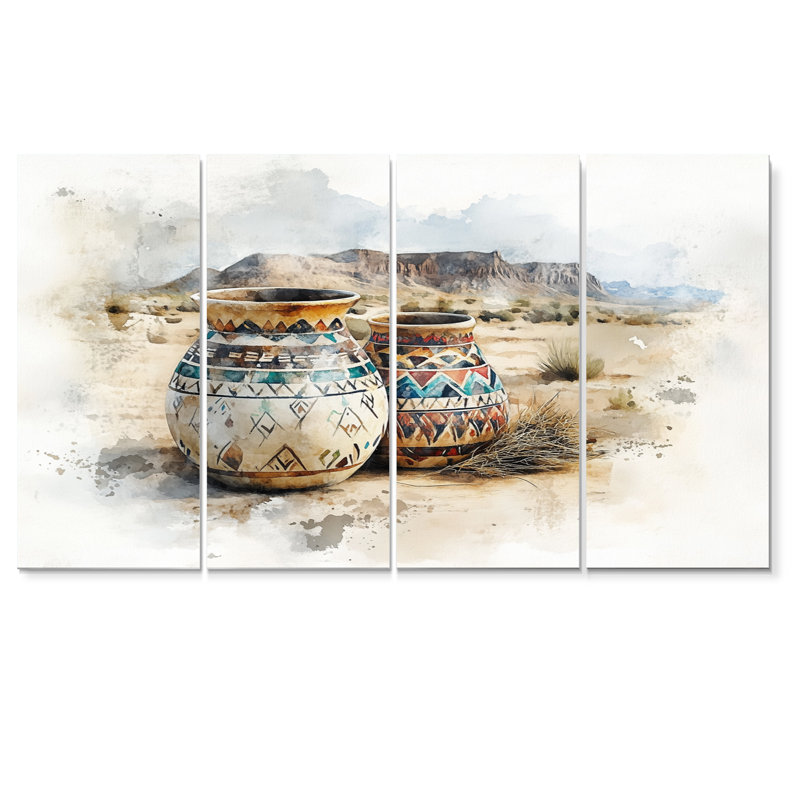 Ensemble de décorations murales poterie Boho, H 32 po x l 64 po