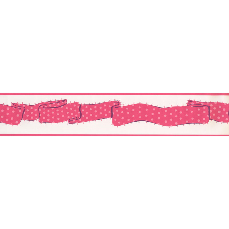 Bordure rayée, Rouge / rose