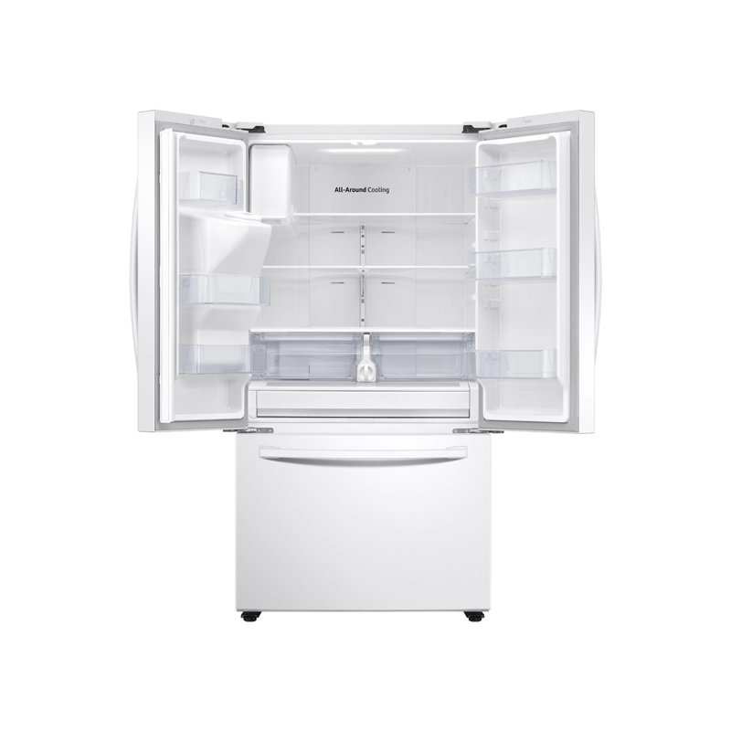 Réfrigérateur 35,75 "à portes françaises et réfrigérateur 27 pieds cubes, Blanc