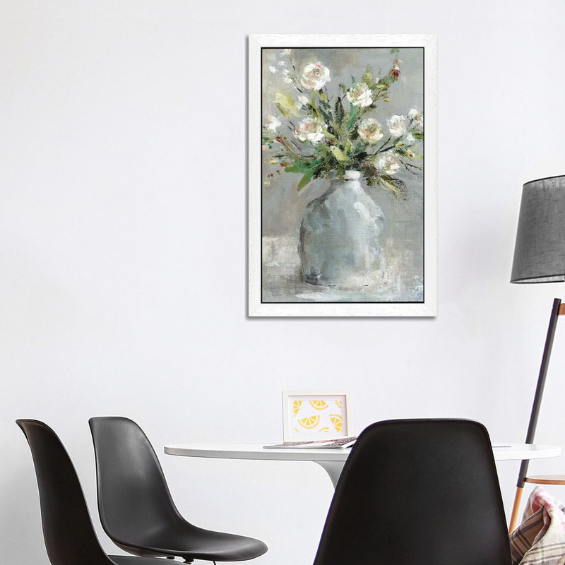 Country Bouquet I by Carol Robinson - Painting on Canvas, 66.04 cm H x 45.72 cm W, White Framed