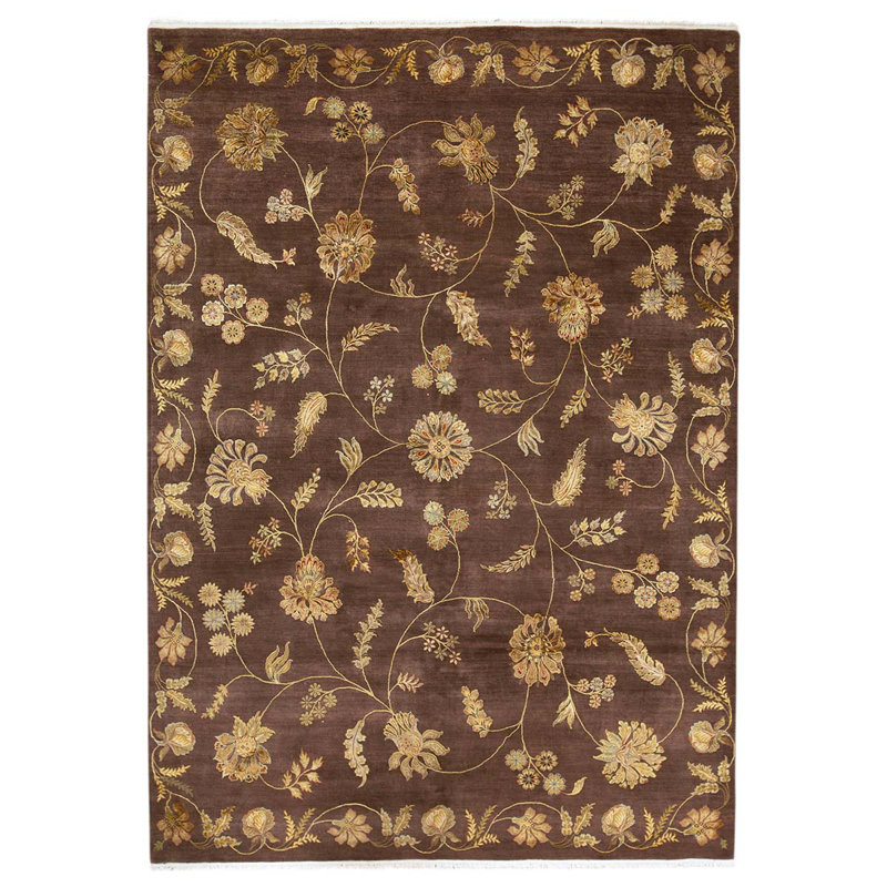 Hand Knotted Wool Floral Area Rug