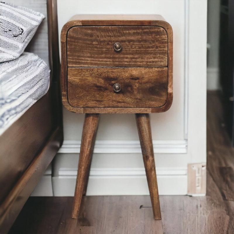 30cm W Solid Wood Bedside Table