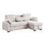 Canapé-lit modulaire réversible en tissu chenille beige 91 po Mackenzie-1109461110