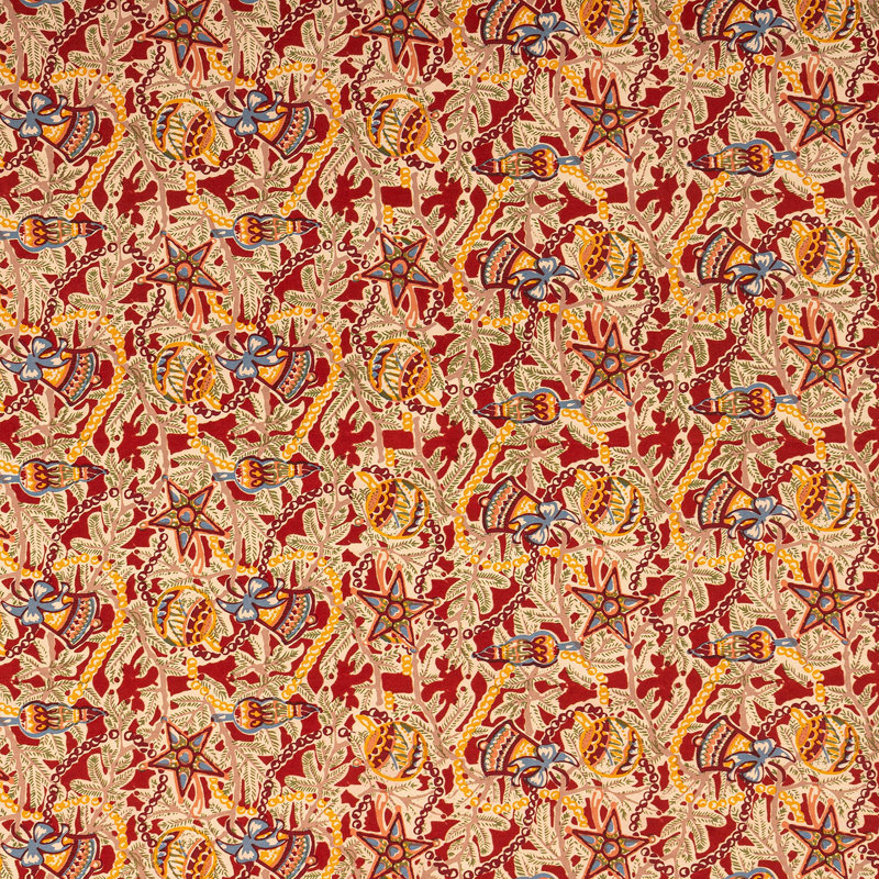 Nappe Liller - rouge / vert / orange - Carrée, 90 po x 90 po