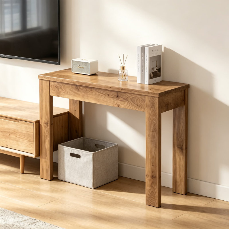 Petite console pour le vestibule, table de ferme étroite derrière le canapé, table de couloir en bois rustique pour le salon, le vestibule, le couloir
