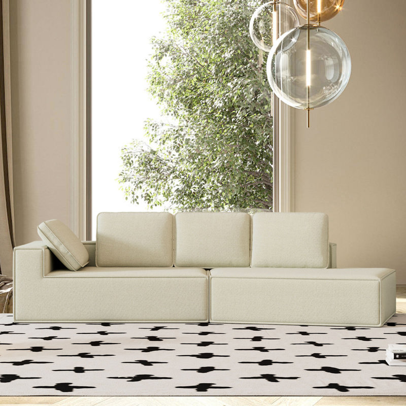 Canapé-lit 125 po, Chenille beige