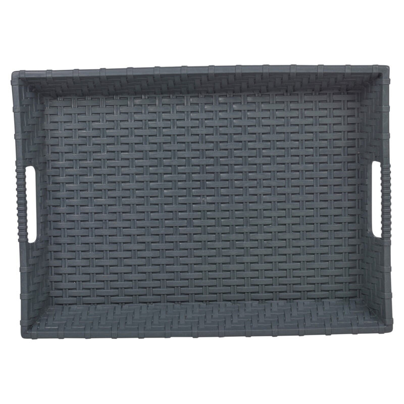 Bay Isle Home Ademola Rattan Serving Dish, Dark Grey