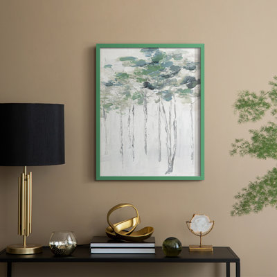 Impasto Tree Line II Framed Print - Solid Wood