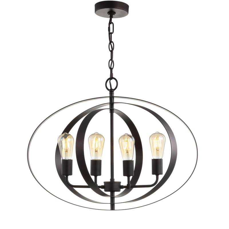Luminaire suspendu sphère 4 lumières simple Stukes