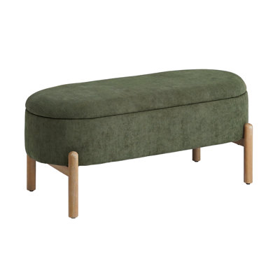Wood Upholstered Storage Bench