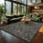 Vintage Floral Runner Rug, 8' x 10', Washable Polyester with Non-Slip Backing for Entryway, Kitchen or Bedroom, Brown-1083109841-1083109842