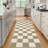 Modern Checkerboard Machine Washable Rug Non Slip, Soft Non Shedding Carpet, Foldable Low Pile Floor Covering, Indoor Printed Accent Mat for Living Room Bedroom-1034424304