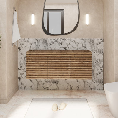 48" Wall Mounted Double Sink Bathroom Vanity Base Only, Sink not Included