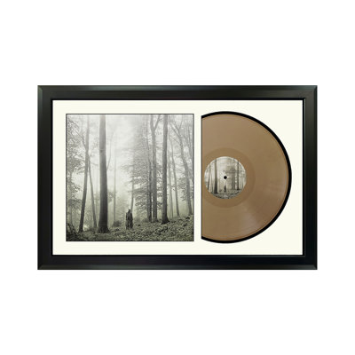 Taylor Swift "Folklore" Framed Vinyl Record Wall Art, LP Album Cover Display, Music Memorabilia Decor, Unique Gift for Vinyl Lovers