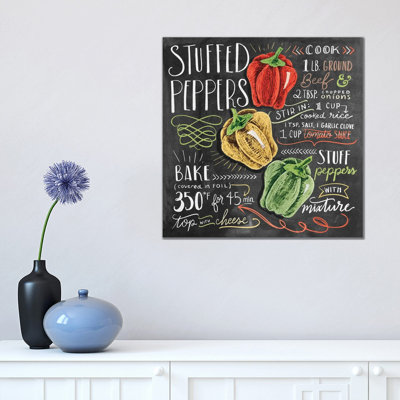 Stuffed Peppers Recipe - Print on Canvas