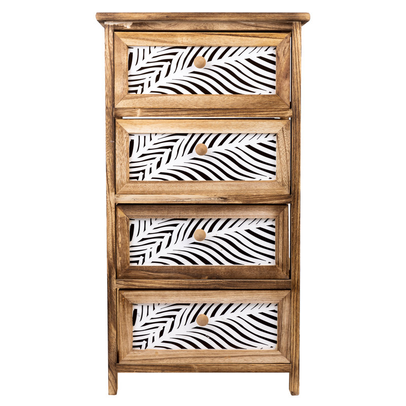 Brambach 40cm W Solid Wood Bedside Table, Brown