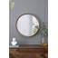Miroir rond en bois de pin, miroir mural pour la salle de bain