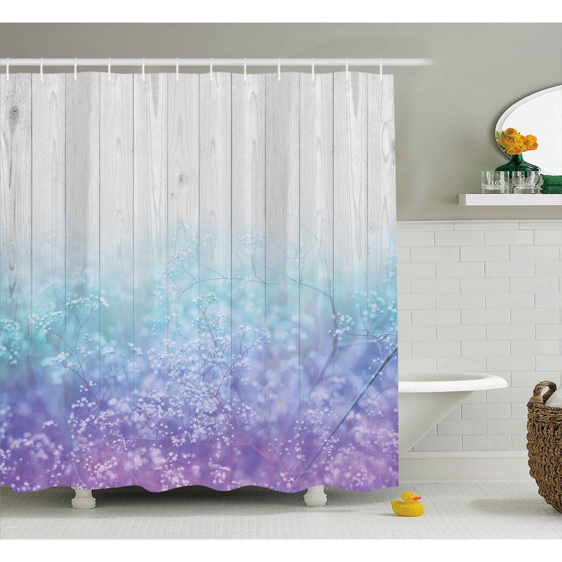 Shower Curtain with Hooks Included, 84"H x 69"W, Frosty Mint